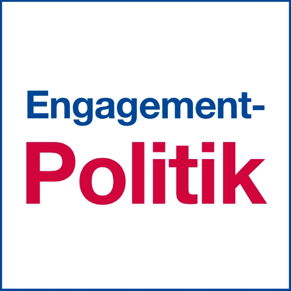 Das Bild enthält nur den Text: Engagement-Politik.